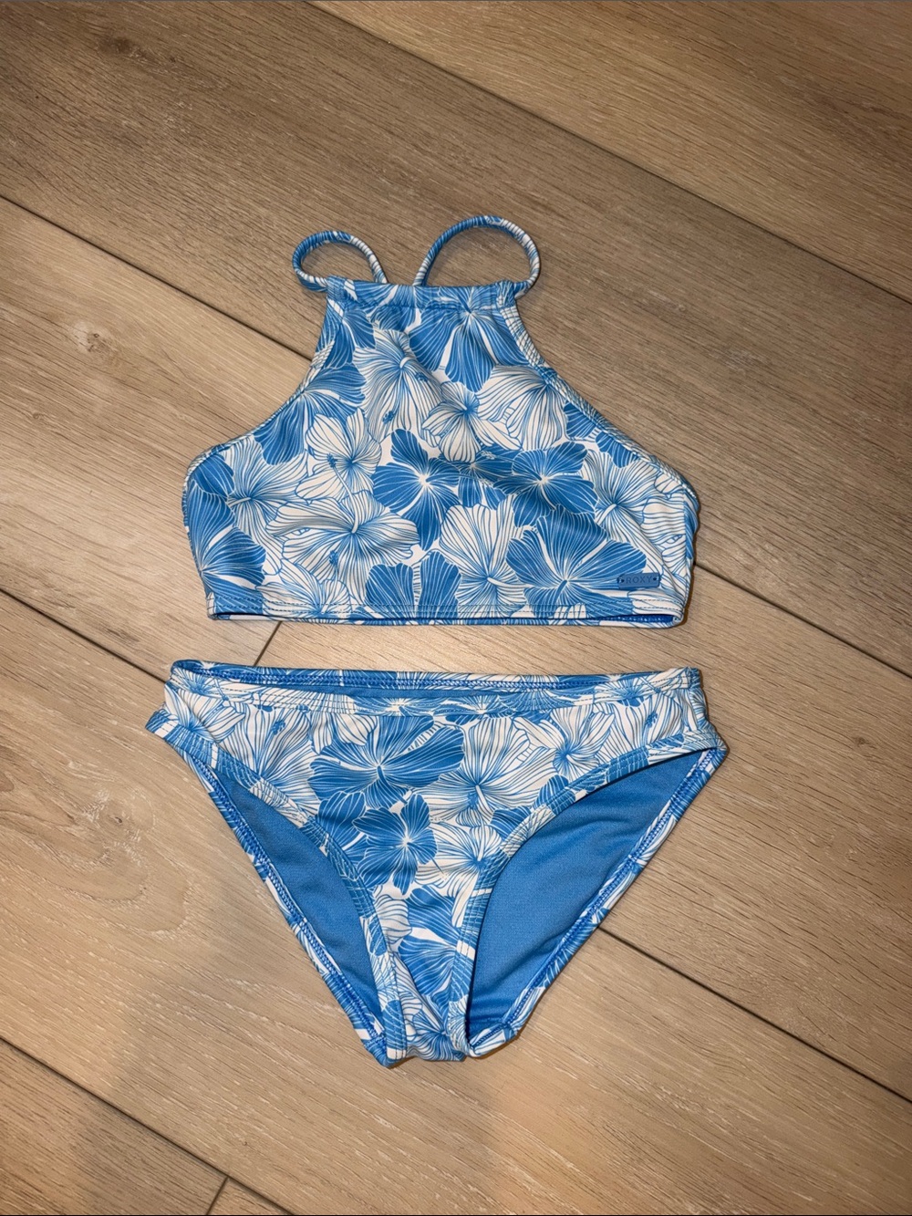 EUC Roxy Floral High-Neck Girls' Bikini • Sz 5